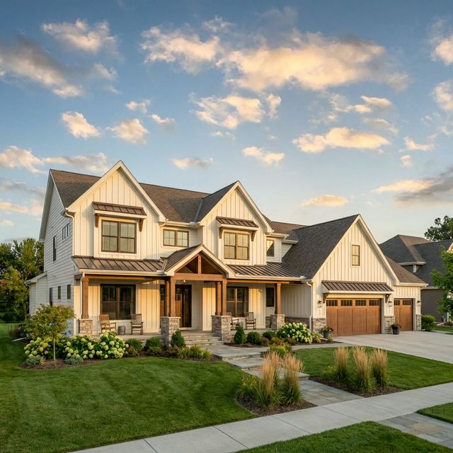 Custom built home by Cornerstone Builders in Indianola, Iowa